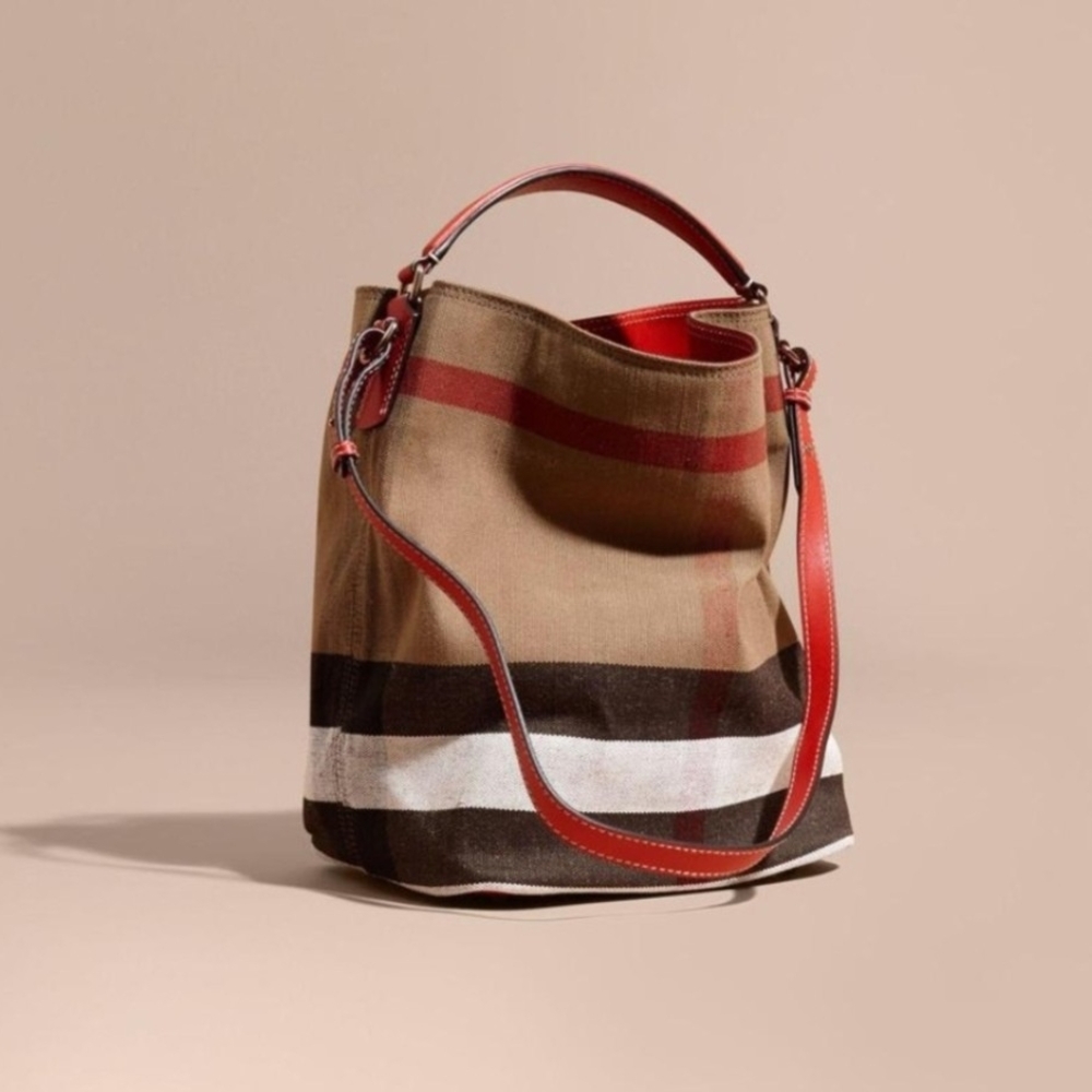 Burberry Tan and Red Women's Bag
